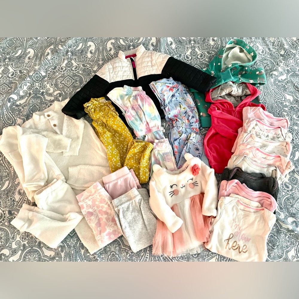 21 Piece 12 Month Girls Fall/Winter Bundle EUC